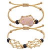Adjustable Braided Nylon Cord Macrame Pouch Bracelet Making AJEW-SW00013-11-1