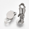 Tarnish Resistant 304 Stainless Steel Clip-on Earring Findings X-STAS-T045-33A-P-3