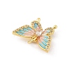 Brass Micro Pave Cubic Zirconia Pendants KK-K371-46G-03-2