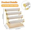 4-Tier Velvet T Bar Jewelry Bracelet Display Risers BDIS-WH0007-03G-2