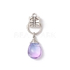 Electroplate Glass Pendants PALLOY-JF03577-3