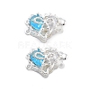 Brass Glass Box Clasps KK-B125-01S-01-1