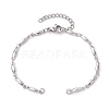 Non-Tarnish 304 Stainless Steel Bar Link Chain Bracelet Making AJEW-JB01245-02-1