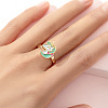 Alloy Enamel Rotatable Cuff Open Rings FS-WGEC271-12-1