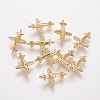 Brass Cubic Zirconia Links ZIRC-E162-01G-2