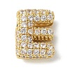 Brass Micro Pave Cubic Zirconia Beads KK-P290-61G-E-1