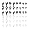 Unicraftale 48Pcs 8 Styles Spray Painted 304 Stainless Steel Lobster Claw Clasps STAS-UN0050-07-1