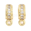Rack Plating Brass Micro Pave Cubic Zirconia Tube Bails LS-KK-Z052-01G-1