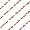 Brass Coated Iron Flat Cable Chains CH-TAC0007-01R-3