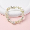 Unisex Chip Natural New Jade Beaded Stretch Bracelets BJEW-S143-50-1
