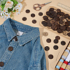 100Pcs 2 Styles Coconut Buttons BUTT-UN0001-36-2