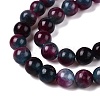 Dyed Natural White Jade Beads Strands G-T138-6mm-210-2-3