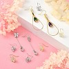 12Pcs 2 Colors Brass Micro Pave Clear Cubic Zirconia Earring Hooks ZIRC-SZ0003-13-4