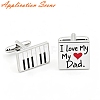 Rectangle 201 Stainless Steel Swank Cuff Links SA-CBAE2BD-01P-B-4