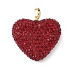 Brass Rhinestone Pendants KK-K293-48D-G-1