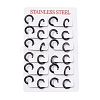 304 Stainless Steel Huggie Hoop Earrings X-EJEW-O087-06G-3