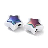 UV Plating Rainbow Iridescent Acrylic Beads OACR-H112-19A-2