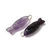 Natural Amethyst Carved Pendants G-G314-01G-08-2