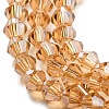 Transparent Electroplate Glass Beads Strands GLAA-F029-4mm-C18-4