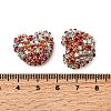 Sparkling Acrylic Heart Beads with Rhinestone Embellishment OACR-NH0001-02A-01-3