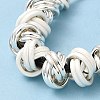 Alloy Knot Beaded Pendant Necklace with Waxed Ropes for Women NJEW-Q391-04S-4