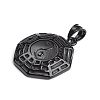 Feng Shui 304 Stainless Steel Pendants STAS-P193-047B-2