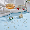 120Pcs 4 Styles 316 Surgical Stainless Steel Wine Glass Charms Rings STAS-BBC0009-37G-4
