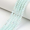 Electroplate Opaque Solid Color Glass Beads Strands EGLA-A034-P1mm-L09-1
