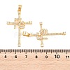 Easter Brass Micro Pave Clear Cubic Zirconia Pendants ZIRC-F148-14H-G-3