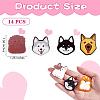 16 Pieces Acrylic Dog Brooch Pins Set JBR112A-2