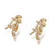 Brass Cuff Earrings ZIRC-Z015-01G-1