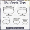 100Pcs 5 Styles Iron Linking Ring IFIN-GO0001-04-2