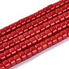 Opaque Solid Color Glass Beads Strands LS-GLAA-N026-2x4mm-06-1