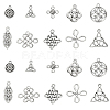 100Pcs 10 Styles Tibetan Style Alloy Pendants TIBEP-CJ0002-45-1