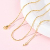 Brass Twisted Boston Link Chains  Necklaces for Women NJEW-D302-60G-1