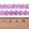 Crackle Transparent Glass Beads Strands GLAA-Q108-02A-08-4