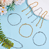 40Pcs 2 Colors Iron Cable Chain Bracelets IFIN-ME0001-12-4