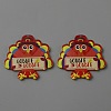 Thanksgiving Day Opaque Acrylic Pendants SACR-WH0006-22A-1