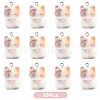 Cat Shape Flocky Opaque Resin Pendants RESI-YWC0002-04E-1