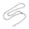 304 Stainless Steel Ball Chain Necklaces NJEW-G322-01P-1
