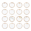 Electroplate Natural Capiz Shell Pendants SHEL-CA0001-001-1