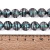 Frosted Handmade Foil Glass Beads Strands FOIL-Q002-02B-4