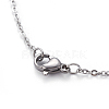 304 Stainless Steel Pendant Necklaces NJEW-E141-29P-4