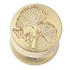 Golden Tone Round Wax Seal Brass Stamp Heads AJEW-M040-01G-B-2