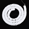Opaque Solid Color Glass Beads Strands GLAA-N026-3x6mm-02-2