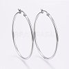 Tarnish Resistant 304 Stainless Steel Big Hoop Earrings EJEW-F105-05P-1