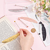 8Pcs 4 Colors Zinc Alloy Beadable Bookmarks AJEW-GO0002-15-3