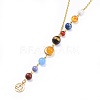 Universe Galaxy The Nine Planets Guardian Star Stone Necklaces NJEW-JN02413-07-2
