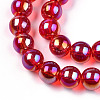 Electroplate Transparent Glass Beads Strands X-GLAA-T032-T8mm-AB09-2