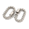Non-Tarnish 304 Stainless Steel Screw Carabiner Lock Charms STAS-C092-07P-2